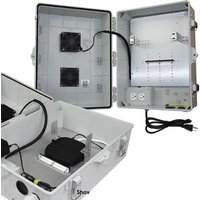 Altelix NP17AVGY NP Series Weatherproof Audio Video Enclosure with Universal Equipment Mounting and 120 VAC Outlets