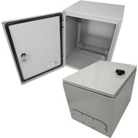 Altelix NS161212P NS Series 16x12x12 NEMA 4X Steel Weatherproof Enclosure with Steel Equipment Mounting Plate