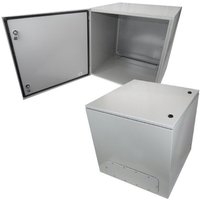 Altelix NS242424P NS Series 24x24x24 NEMA 4X Steel Weatherproof Enclosure with Steel Equipment Mounting Plate