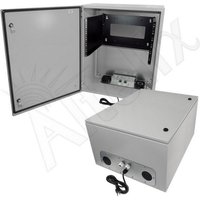 Altelix NS282416VFA1C-20A-R6U NS Series 28x24x16 120VAC 20A Steel NEMA Enclosure for UPS Power Systems with 19"" Wide 6U Rack Dual Cooling Fans