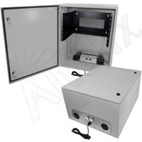 Altelix NS282416VFA1C-85-R6U NS Series 28x24x16 19"" Wide 6U Rack Steel Weatherproof NEMA Enclosure with 120 VAC Outlets & 85F Turn-On Cooling Fans