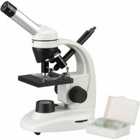 AmScope M135C-2L-PB10 M135 Series Sturdy Student Science Monocular Microscope 40X-1000X Magnification with Slides and Pen Light
