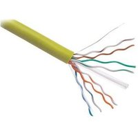 Cat6e 23awg 4-Pair Solid 600mhz Plenum Bulk Cable Spool 1000ft (Yellow) With Spl(1/Ea)