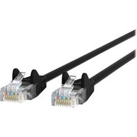 3FT CAT5E SNAGLESS PATCH CABLE, UTP, BLACK PVC JACKET, 24AWG, T568B, 50 MICRON,