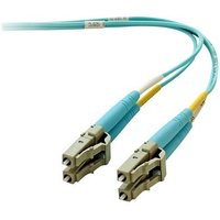 Belkin Fiber Optic Cable, 10GB/100GB Aqua Multimode LC/LC Duplex, 50/125 OM4, Aqua
