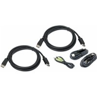 10 Ft. Dual View Displayport, Usb Kvm Cable Kit With Audio (Taa)(1/Ea)