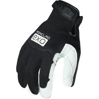 ironClad Unlined Leather Palm Gloves: Size Large, Not Coated - Black & White, Pair | Part #EXO2-MPLW-04-L