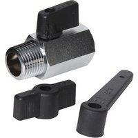 Midwest Control Miniature Ball Valve: 1/4" Pipe, Full Port, Brass - MNPT x FNPT | Part #CMVP-25