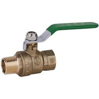 Midwest Control Full-Port Ball Valve: 1" Pipe, Full Port, Brass | Part #MBB-100NL