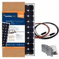 SAMLEX SSP-100-KIT 100W SOLAR PANEL KIT; Expansion Solar Kit; 100 Watts/ 5.81 Amp; Rigid Panel; 47-1/4 In Height x 21.73 In Width x 1.39 In Thickness; Bracket Mount; With Solar Panel/ Connecting Wires/ Mounting Brackets And Hardware