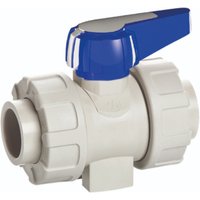 Simtech True Union Ball Valve: 3/4" Pipe, Full Port, Polypropylene - FNPT x FNPT | Part #TBS 402 3 007
