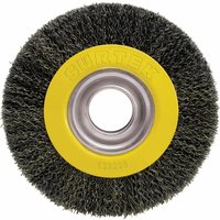“Crimped Wire Wheel Brush, 6" x 0.35mm, 19mm Thick“