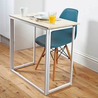 Easylife Compact Folding Utility Table in Brown/Blue/Grey, MDF