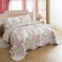 Easylife Patchwork Bedspread 260X260Cm in Pink, Size King