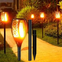 Easylife Solar Flickering Torch Pack Of in Red, Size 6