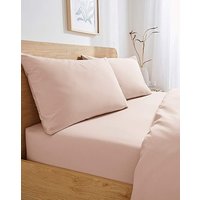 Non Iron Plain Dye 30cm Fitted Sheet DOUBLE