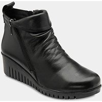 Cordelia Ankle Boot Standard Fit JET Black Leather