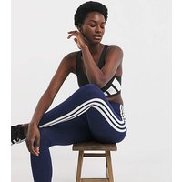 Essentials 3 Stripes Leggings Dark Blue L16 18