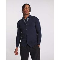 Navy Cotton Knitted Cardigan at Jacamo Navy Cotton Knitted Cardigan.