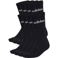 Linear Logo 10 Pack Crew Socks Black White 6 5 8
