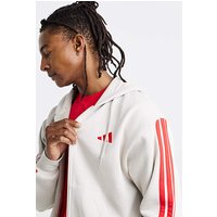 3 Stripes Fleece Hoodie OFF White Red XL44 48