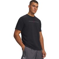 Back Print Logo T Shirt Black Red S34 36