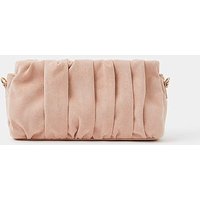 Ruched Faux Suede Clutch Bag ONE