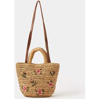 Embroidered Raffia Bag ONE