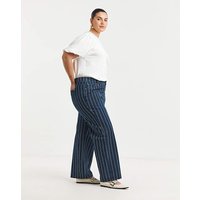 Striped Wide Leg Jeans Stripe 22R