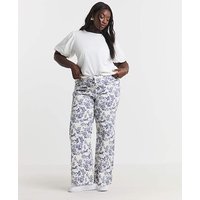Floral Denim Wide Leg Jeans 16R