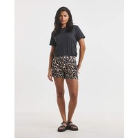 Print Denim Short