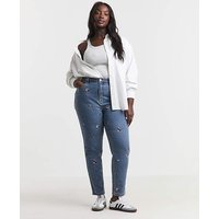 Floral Embroidered Slim Mom Jeans MID 30R