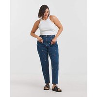 SBE Fruit Salad Embroidered Mom Jeans MID 10R