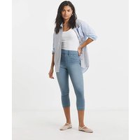 Light Wash Pull On Capri Jegging Light Wash 28R