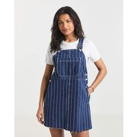 Striped Dungaree Mini Dress Stripe