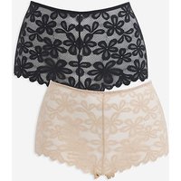 2 Pack Daisy Lace Shorts Black Almond