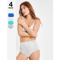 4 Pack Full Briefs Grey 8 10