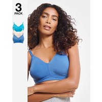 3 Pack Claire Micro NW Full Cup Bras Multi Coloured