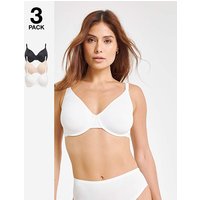 Pretty Secrets Claire Micro Full Cup Wired Bras 3 Pack