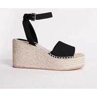 Suede Espadrille Wedge Sandals Wide
