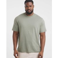 Linen Blend Relaxed Fit T Shirt 6XL63 65