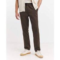 Linen Blend Elasticated Straight Trouser 30 32