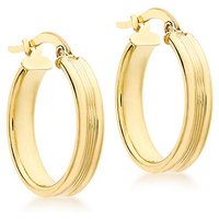 9Ct Square Ribbed Earring