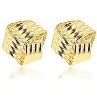 9ct Ribbed Knot Stud Earrings