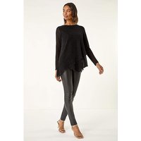 Shimmer Asymmetric Layered Top