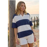 Collared Stripe T Shirt