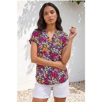 Floral Print Stretch Shirt