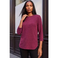Curved Hem Stretch Top