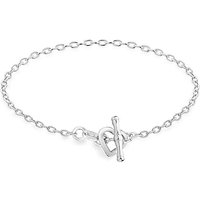 Sterling Heart T Bar Bracelet