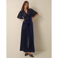 Nadine Floral Velvet Jumpsuit